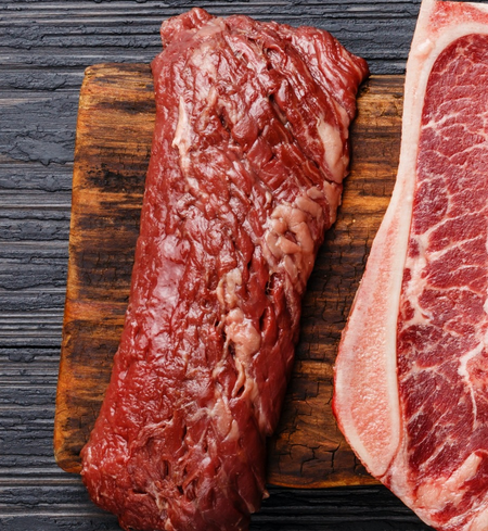 Grass-fed beef skirt steak from Champion Valley Farm