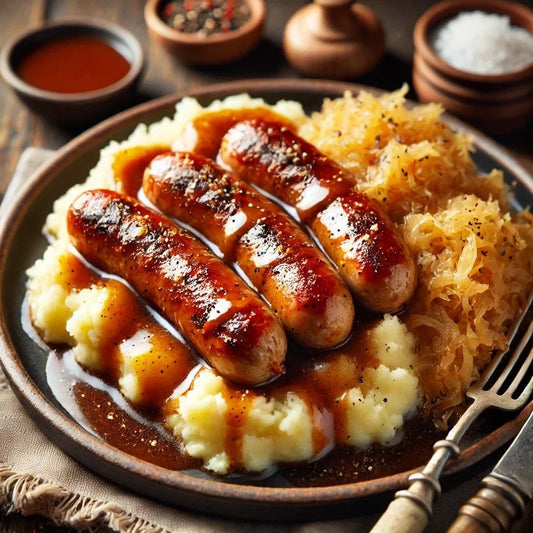 Sauerkraut-Lovers Bangers & Mash — Champion Valley Farm recipe